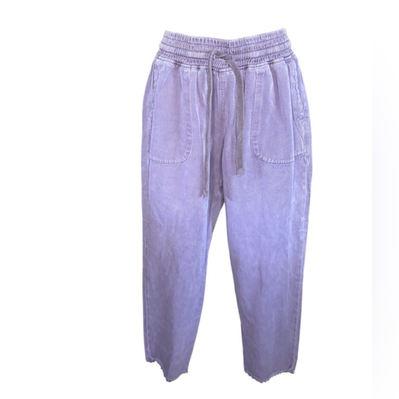 Zara woman’s purple lavender lilac, denim pants, joggers size M pockets Preloved - Picture 1 of 7